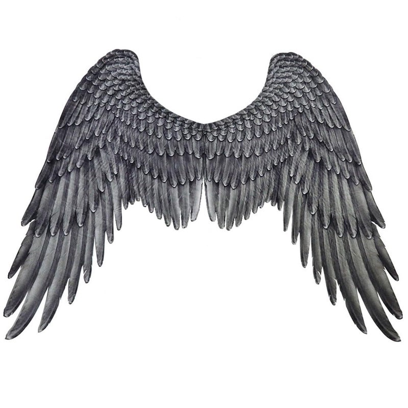 Himine Non-Woven Fabric Festive Party Angel Wings Suitable for Men and Women Decorative Wings (Black) - Image 1